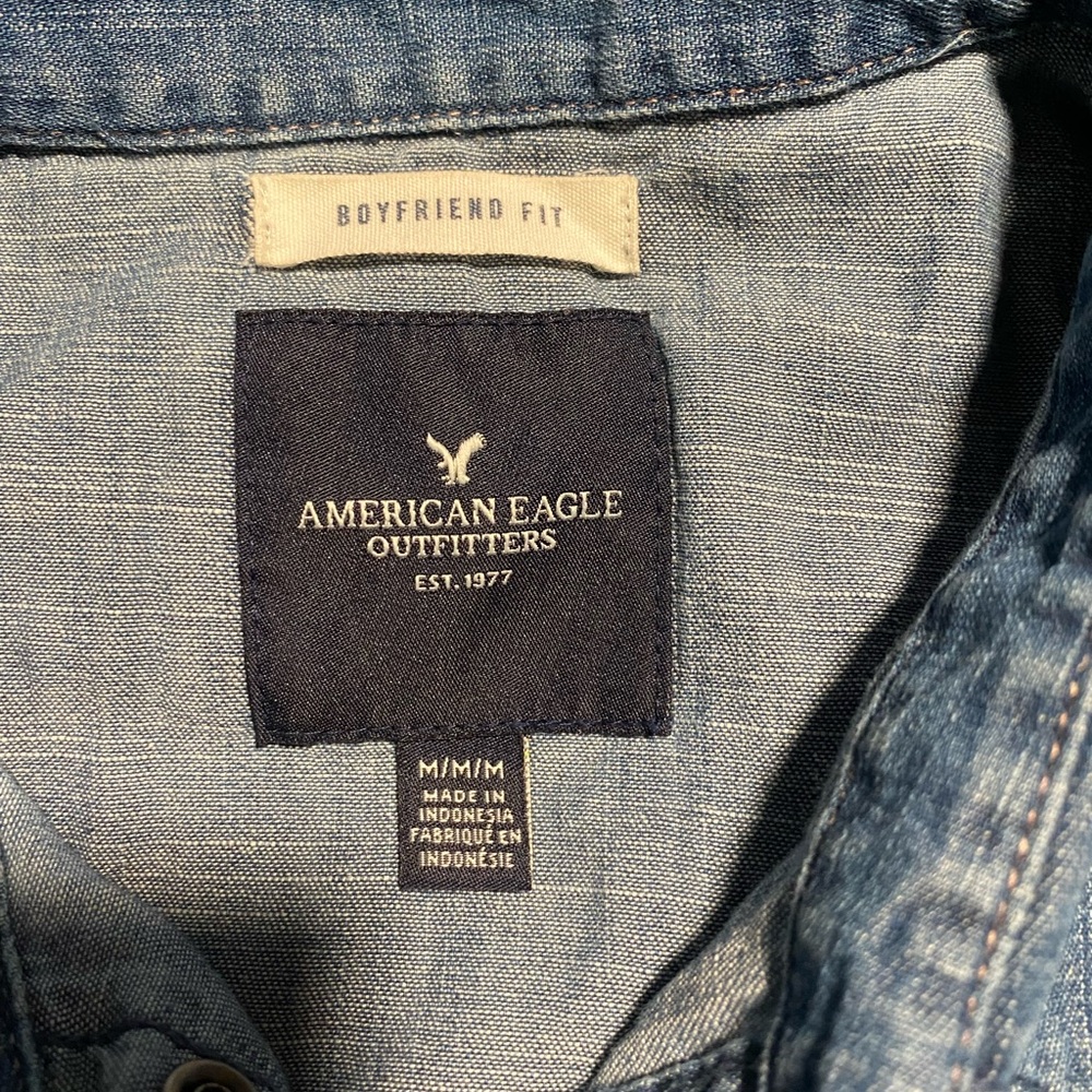 American Eagle Outfitters Denim Long Sleeve Top